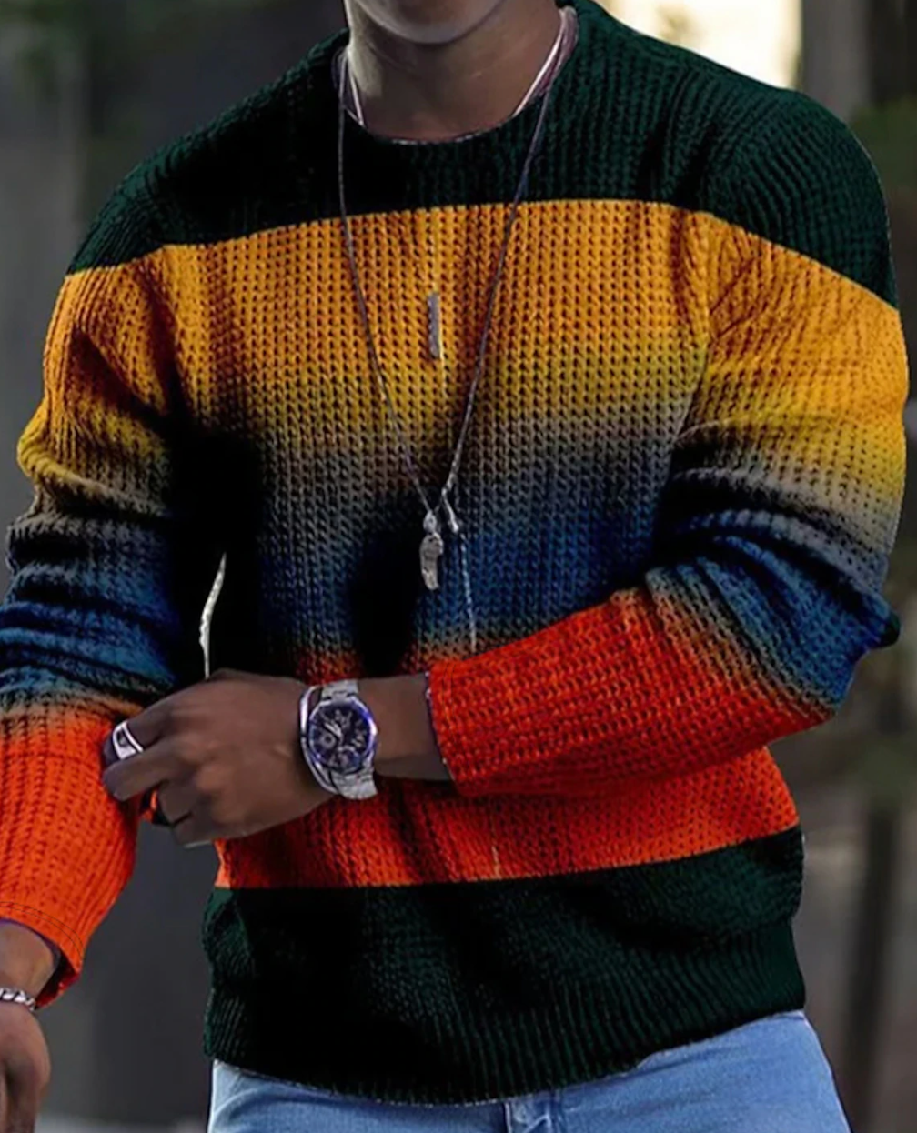 Aion - Pull élégant en maille gaufrée pour homme