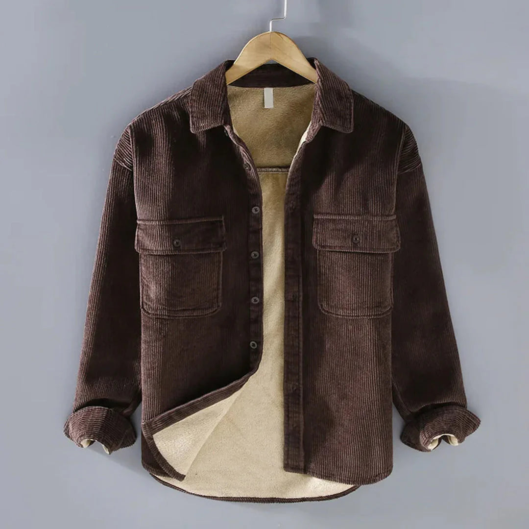 Abernathy - Chemise d'hiver en velours côtelé pour homme