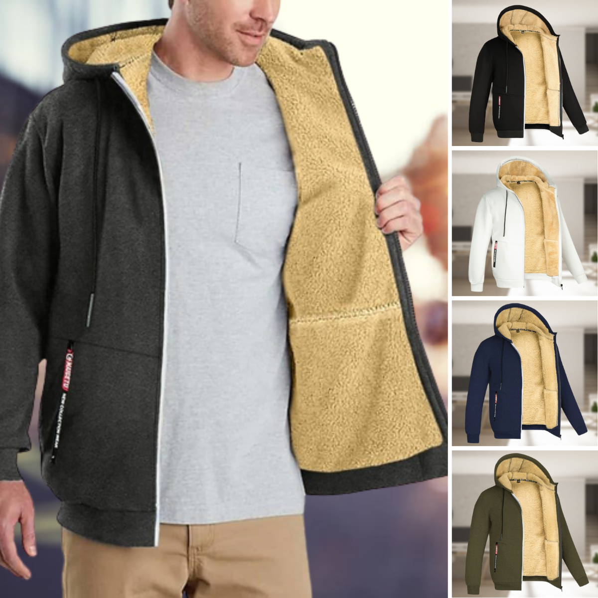 Renzo | Vestes élégantes pour hommes avec doublure polaire zippée