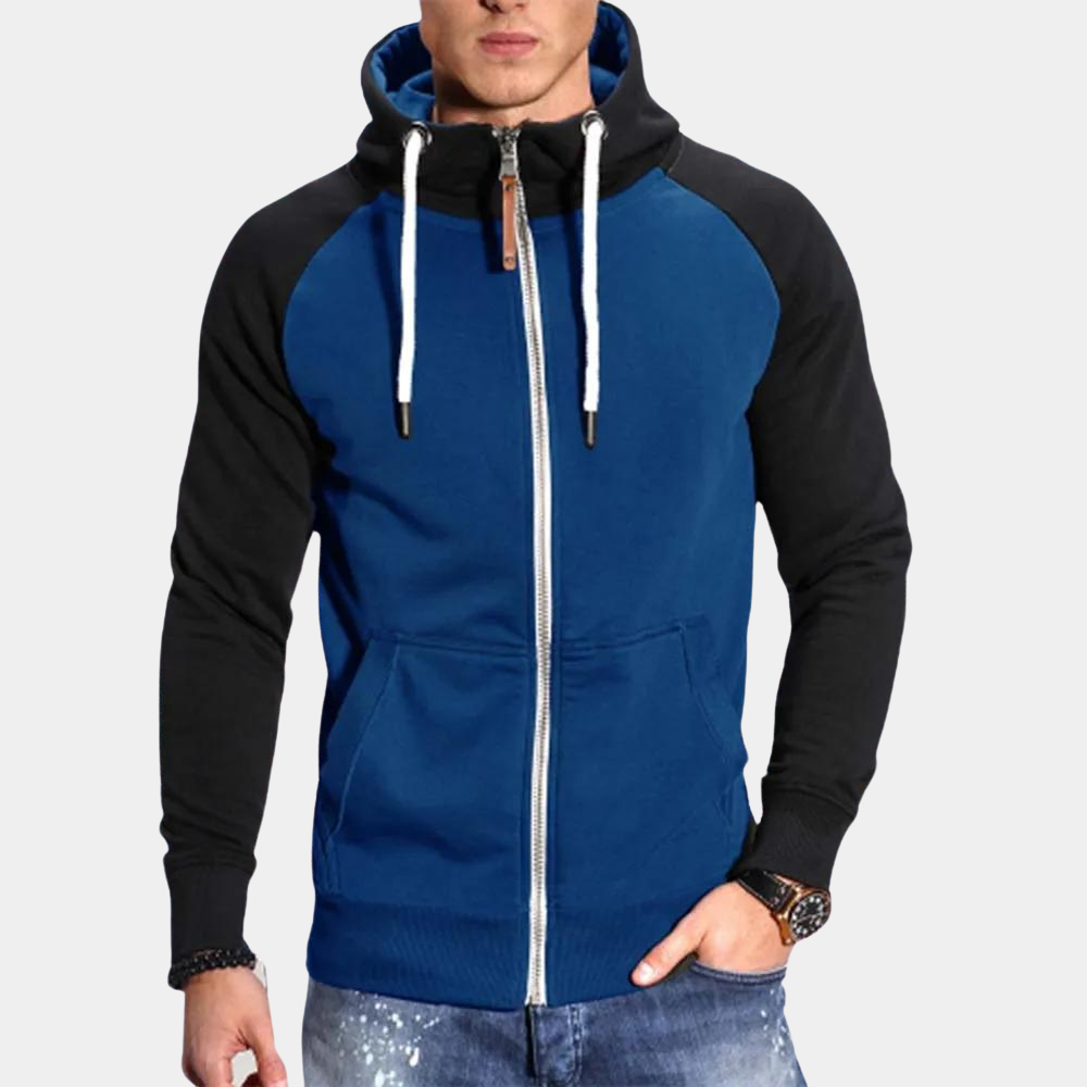 Veste polaire homme avec zip et cordon de serrage