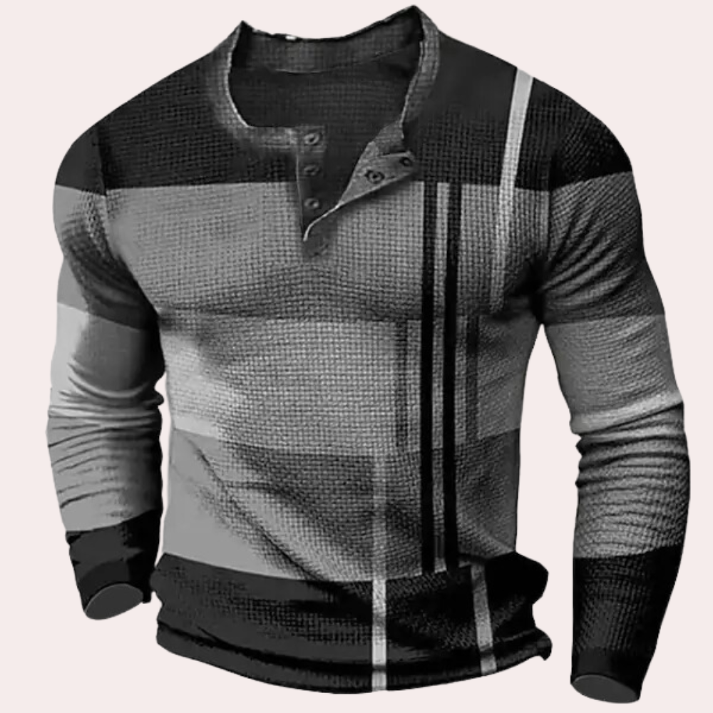Chemise à blocs de couleurs tendance pour homme