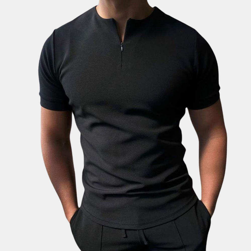 Chemise décontractée pour homme avec fermeture éclair