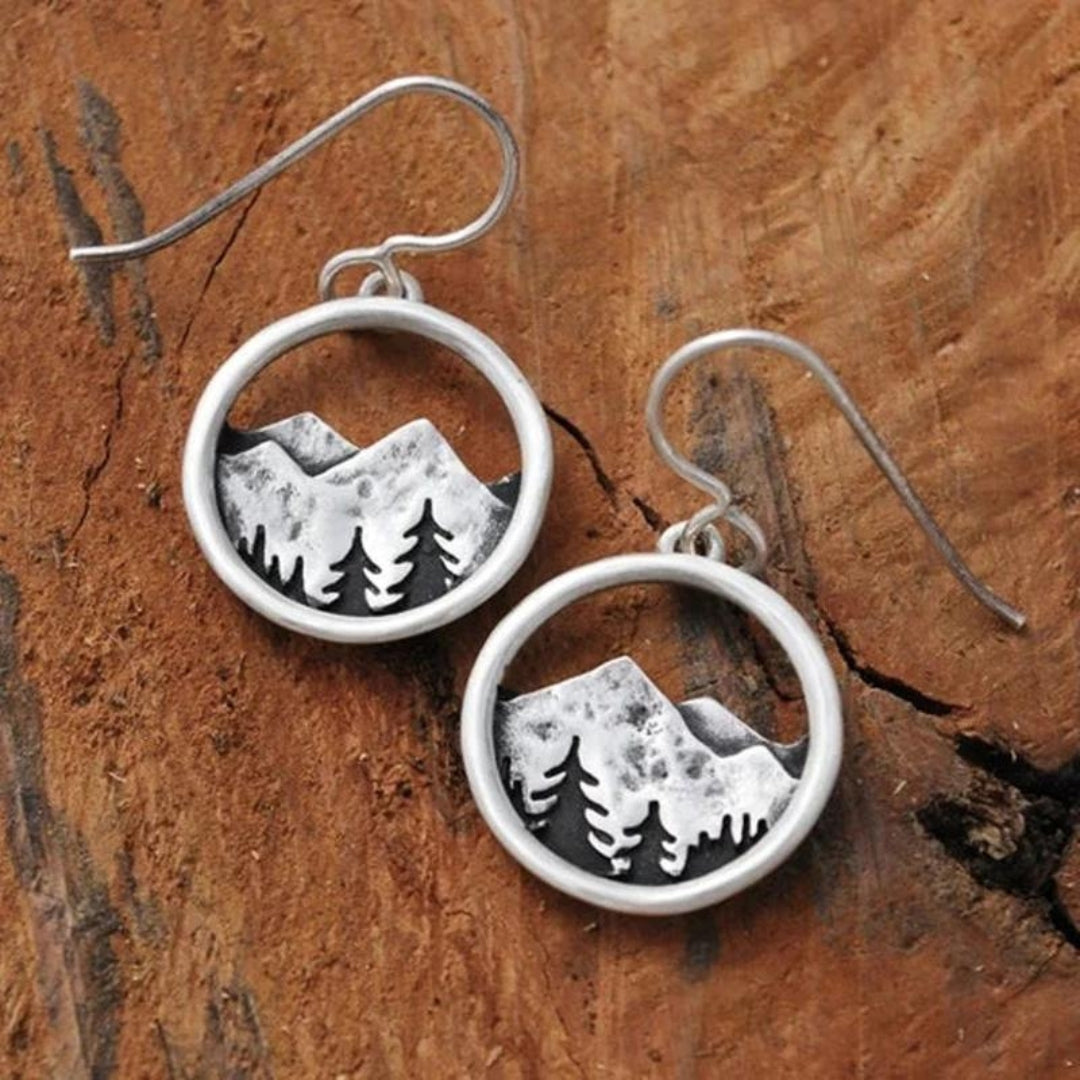Boucles d'oreilles Boho Mountain en argent
