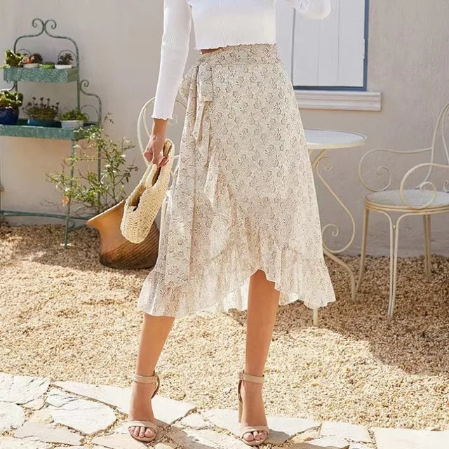 Karin | Jupe midi en mousseline irrégulière