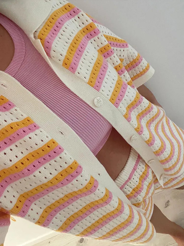 Ynez - Ensemble short - Vêtements d'été respirants