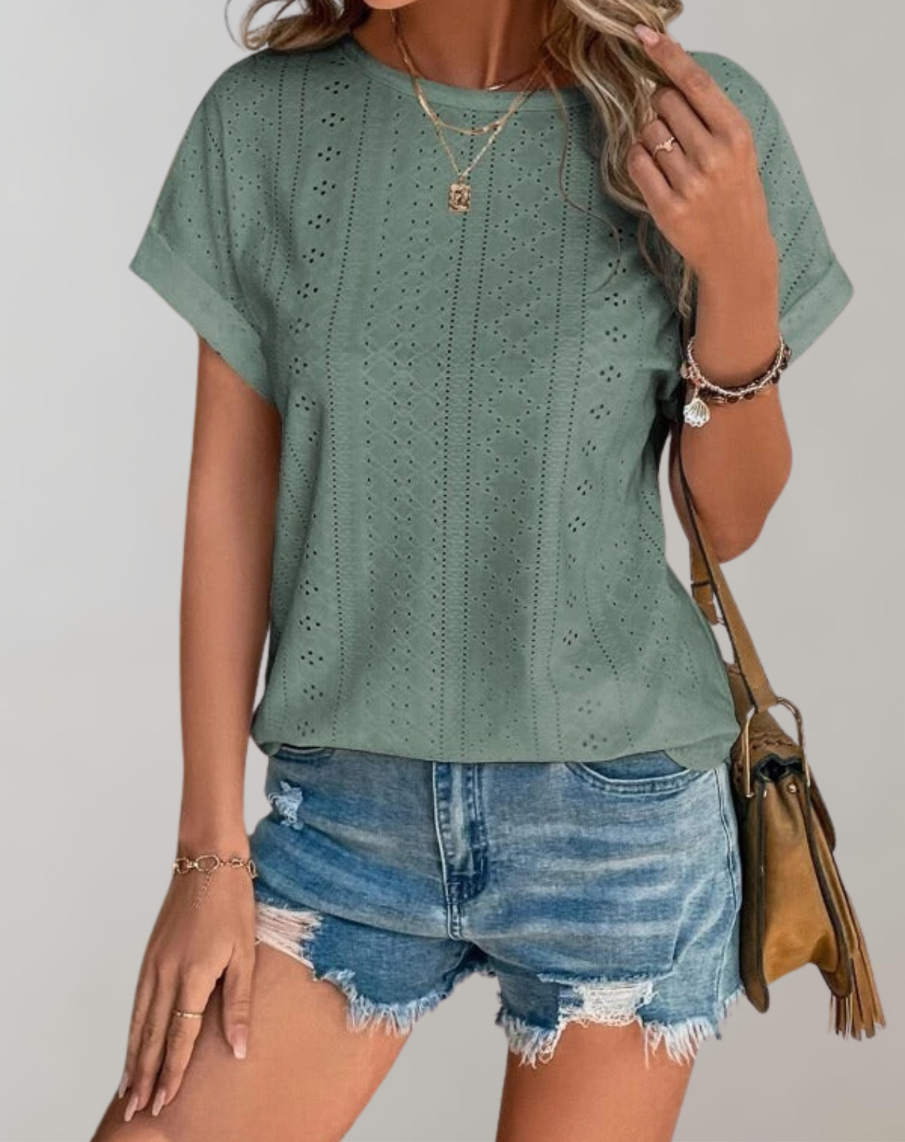 Bellachicha - Lässige Sommerbluse mit Ösenstickerei | Elegantes Top mit Ösenstickerei