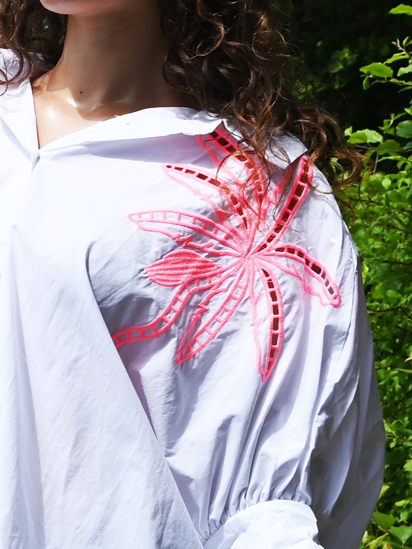 Bellachicha Bluse Palme Weiß