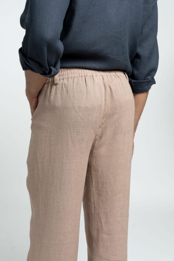 Pantalon en lin Bellachicha (moka discret)