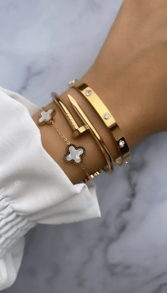 Ensemble de 3 bracelets de luxe en acier inoxydable Bellachicha