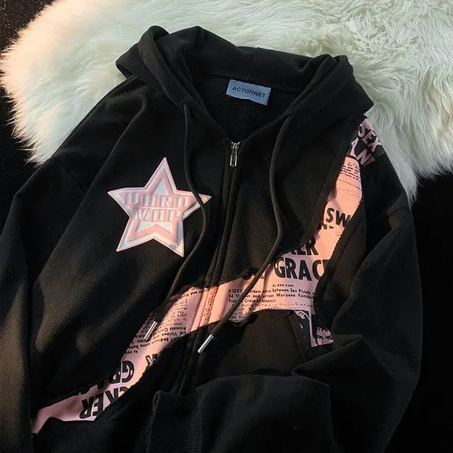 Oversized Hoodie mit Grafikdruck