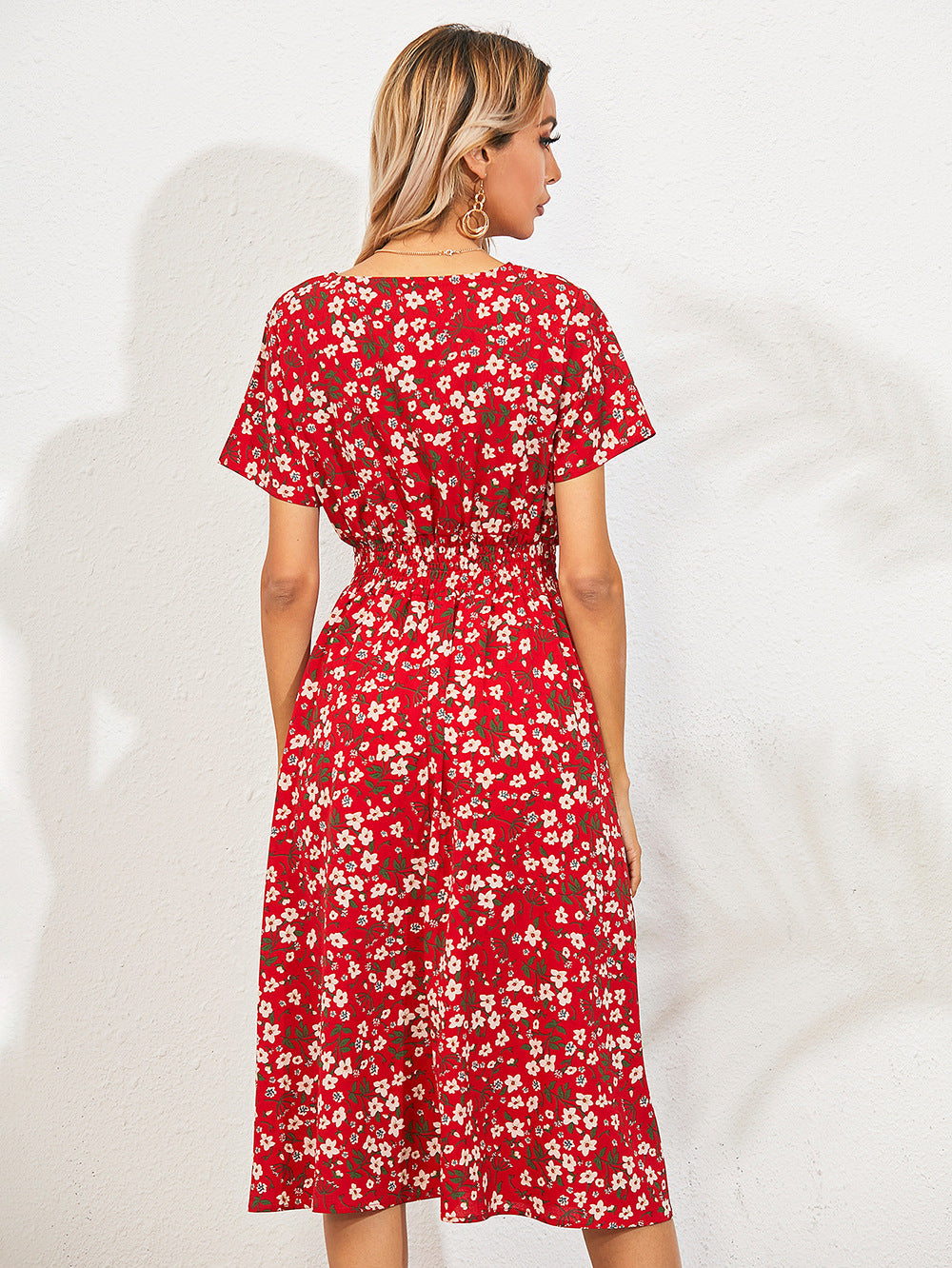 Marion - Elegantes Sommerkleid mit Blumendruck