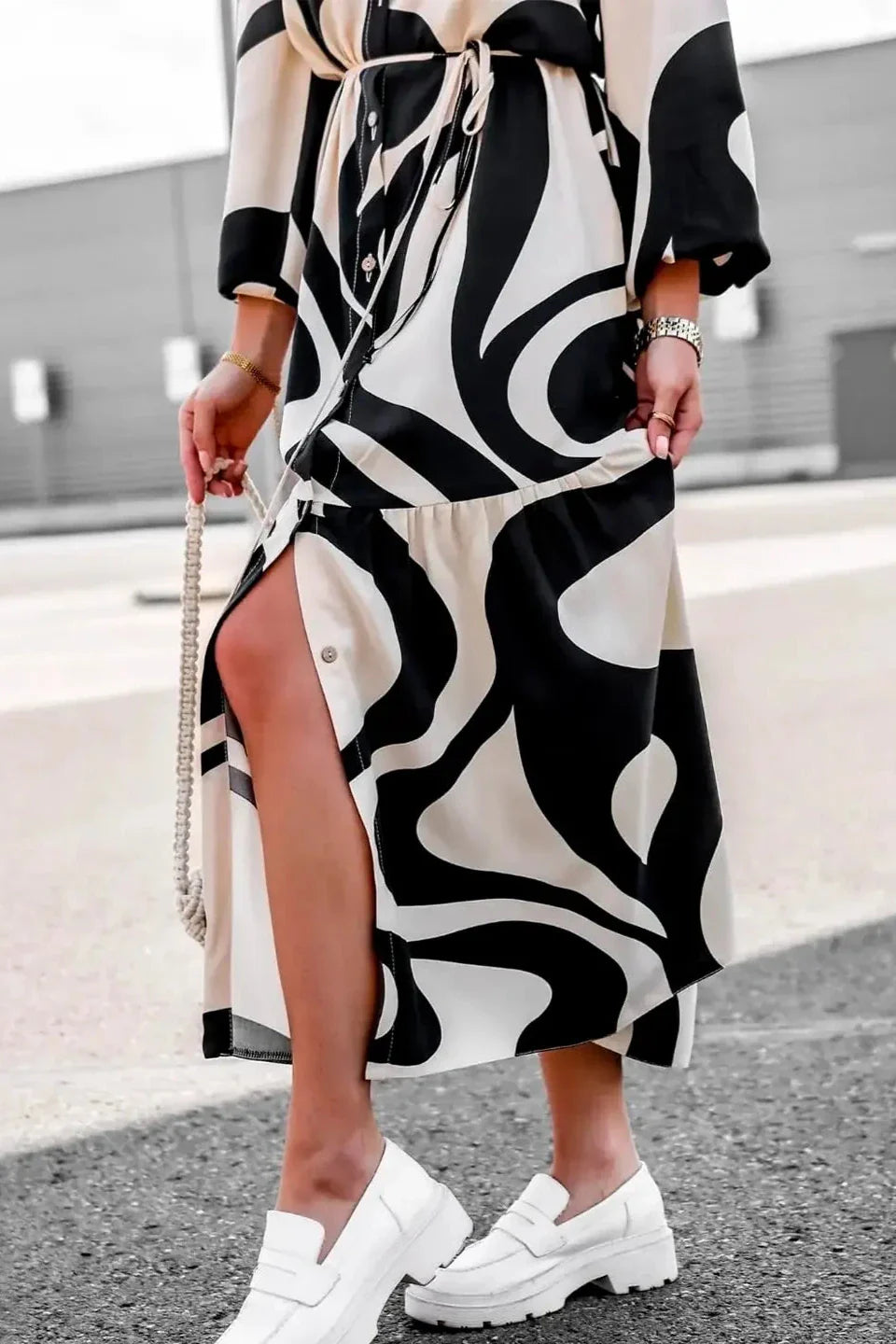 Mühelos schickes Maxikleid mit Print