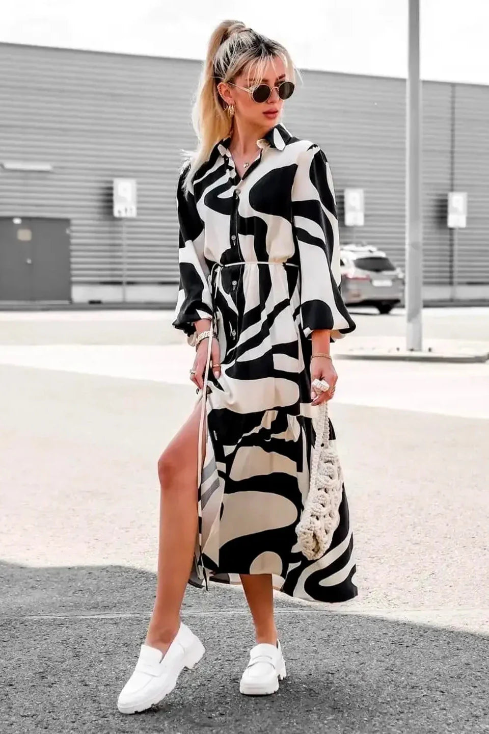 Mühelos schickes Maxikleid mit Print