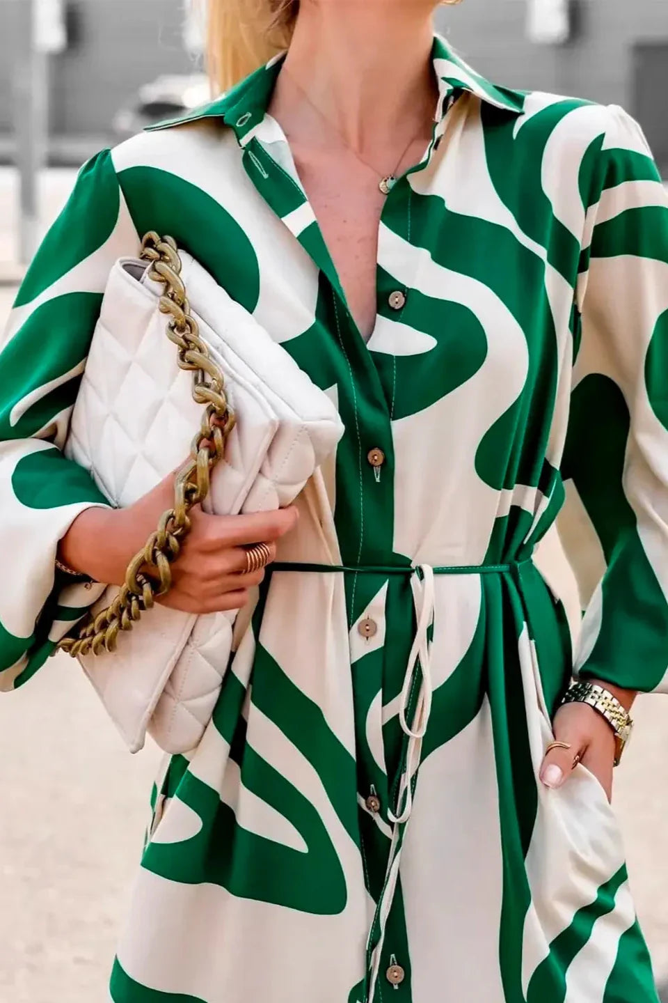 Mühelos schickes Maxikleid mit Print
