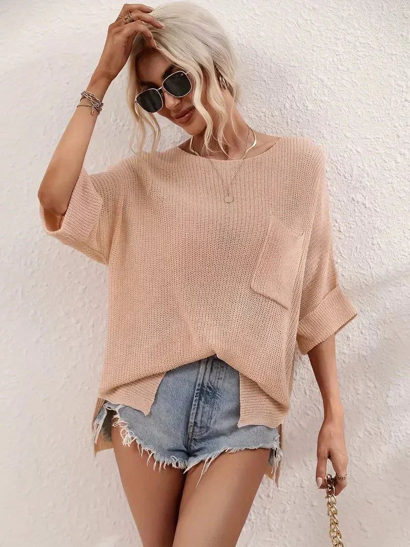 Chemisier en tricot oversize pour l'été | félin