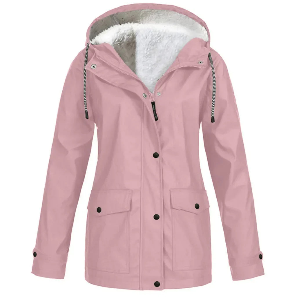 veste d'extérieur coupe-vent et imperméable avec doublure polaire