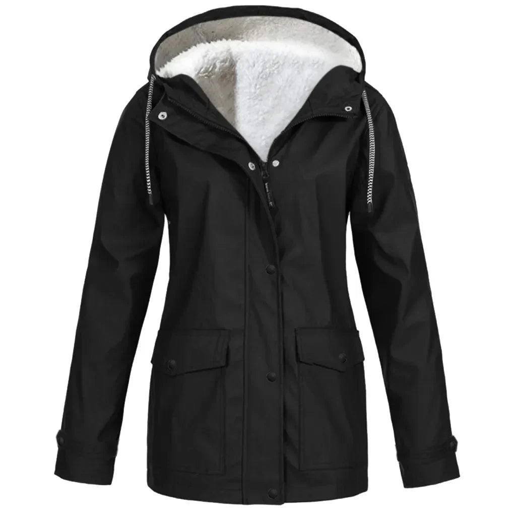 veste d'extérieur coupe-vent et imperméable avec doublure polaire