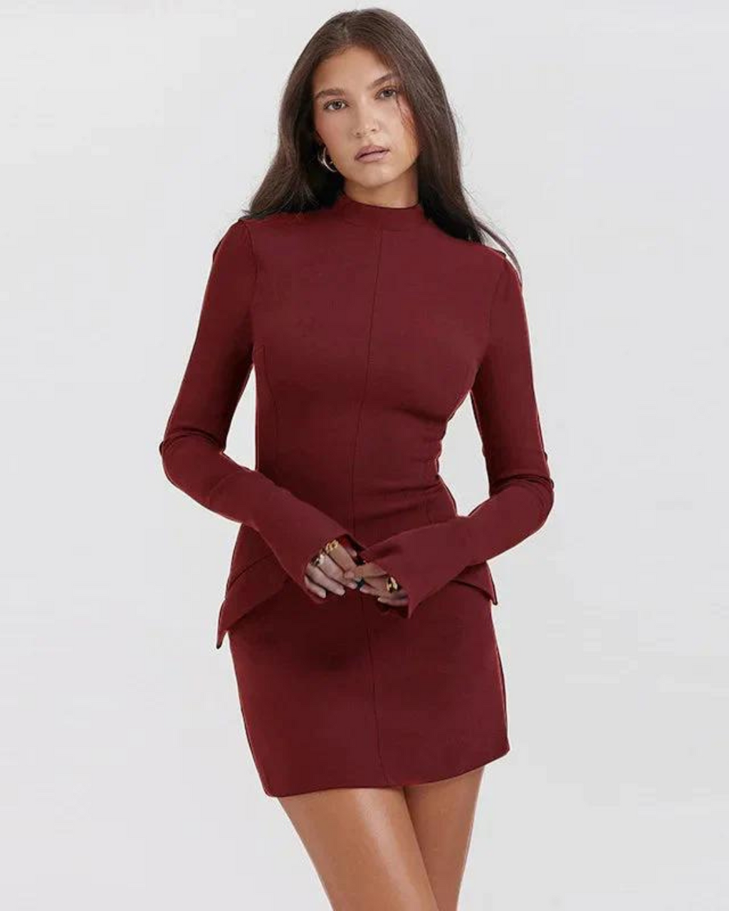 Lettie - Elegantes Freight-Kleid mit vollen Ärmeln