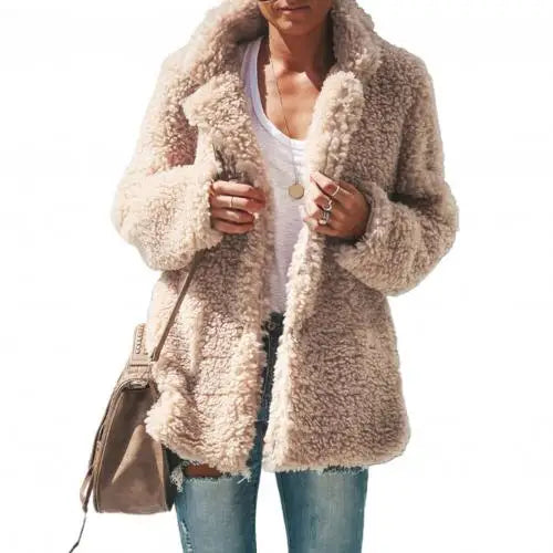 Emma | Manteau en polaire Teddy pour femme, ample et chaud