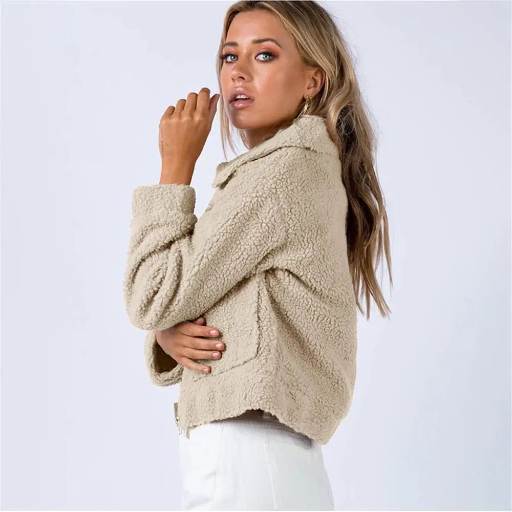 Wistal | Veste bomber Sherpa confortable pour femme