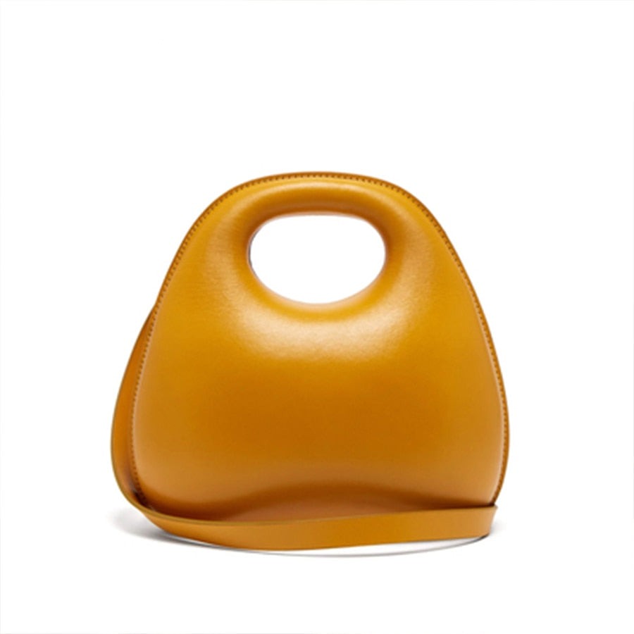Sac rond pour femme Bellachicha - sac à main au design coquillage rétro avec rabat enveloppant et option de transport en bandoulière
