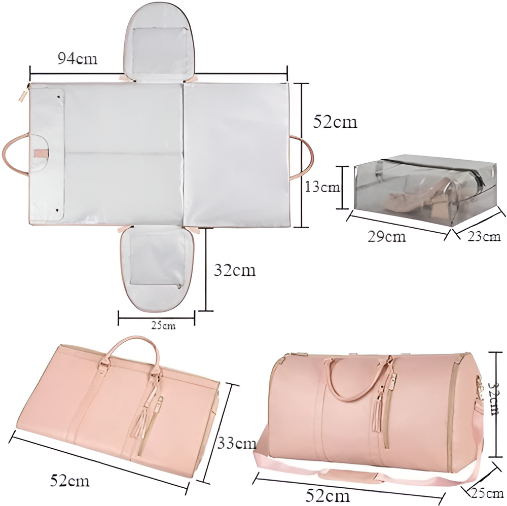 Bellachicha - Eleganter Kleiderorganizer Umhängetasche aus Vegan Leder