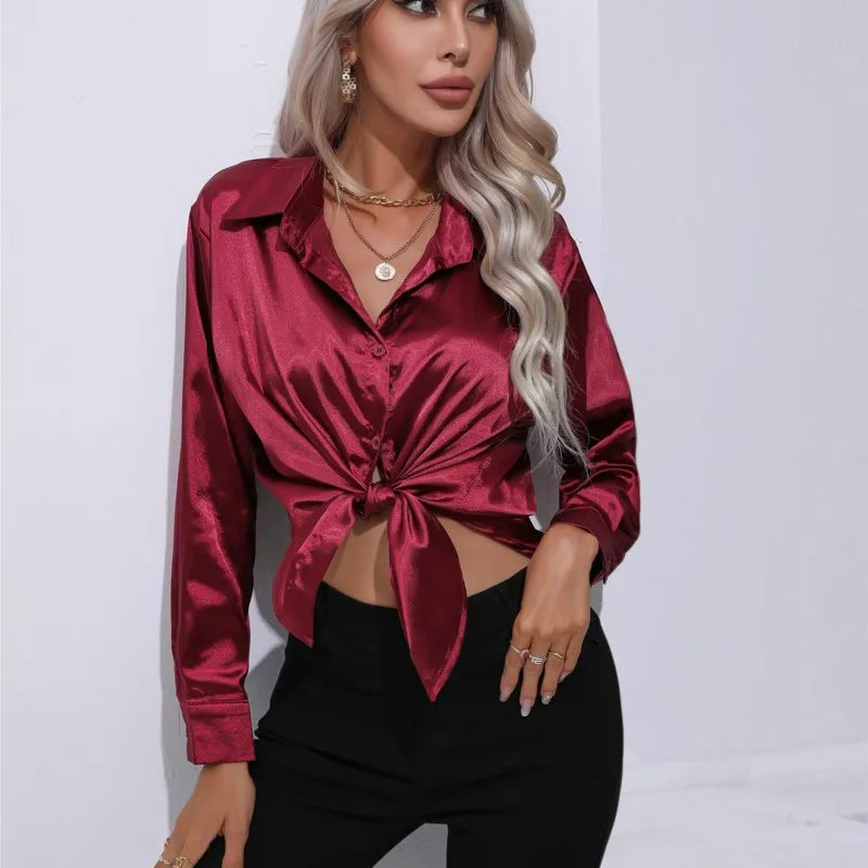 Bellachicha - Elegante Satinbluse