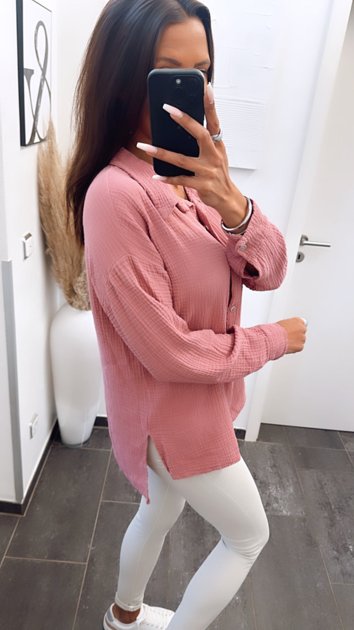Trend Bluse, schmaler Schnitt / beere Art. 6149