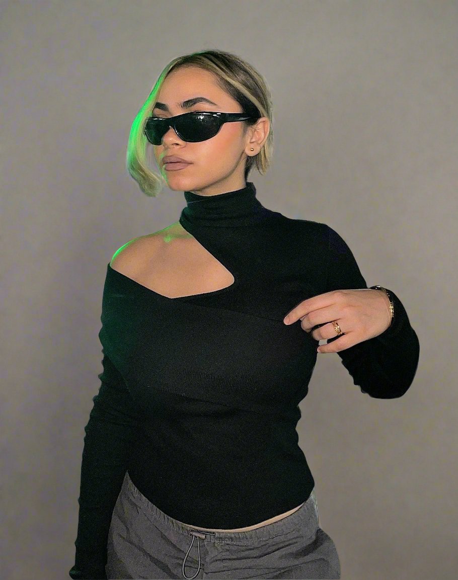 Liana™ - Haut en tricot à col montant