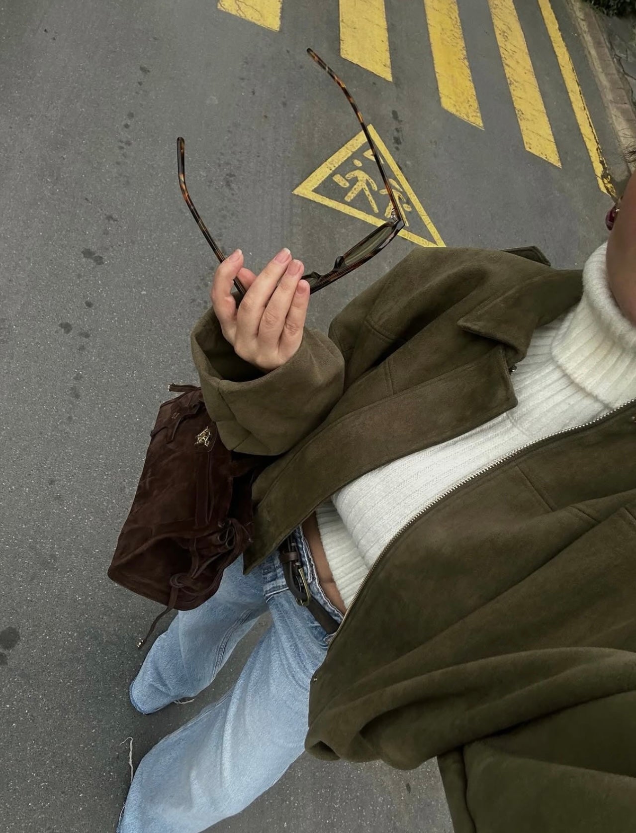 ZA Oversized Wildlederjacke