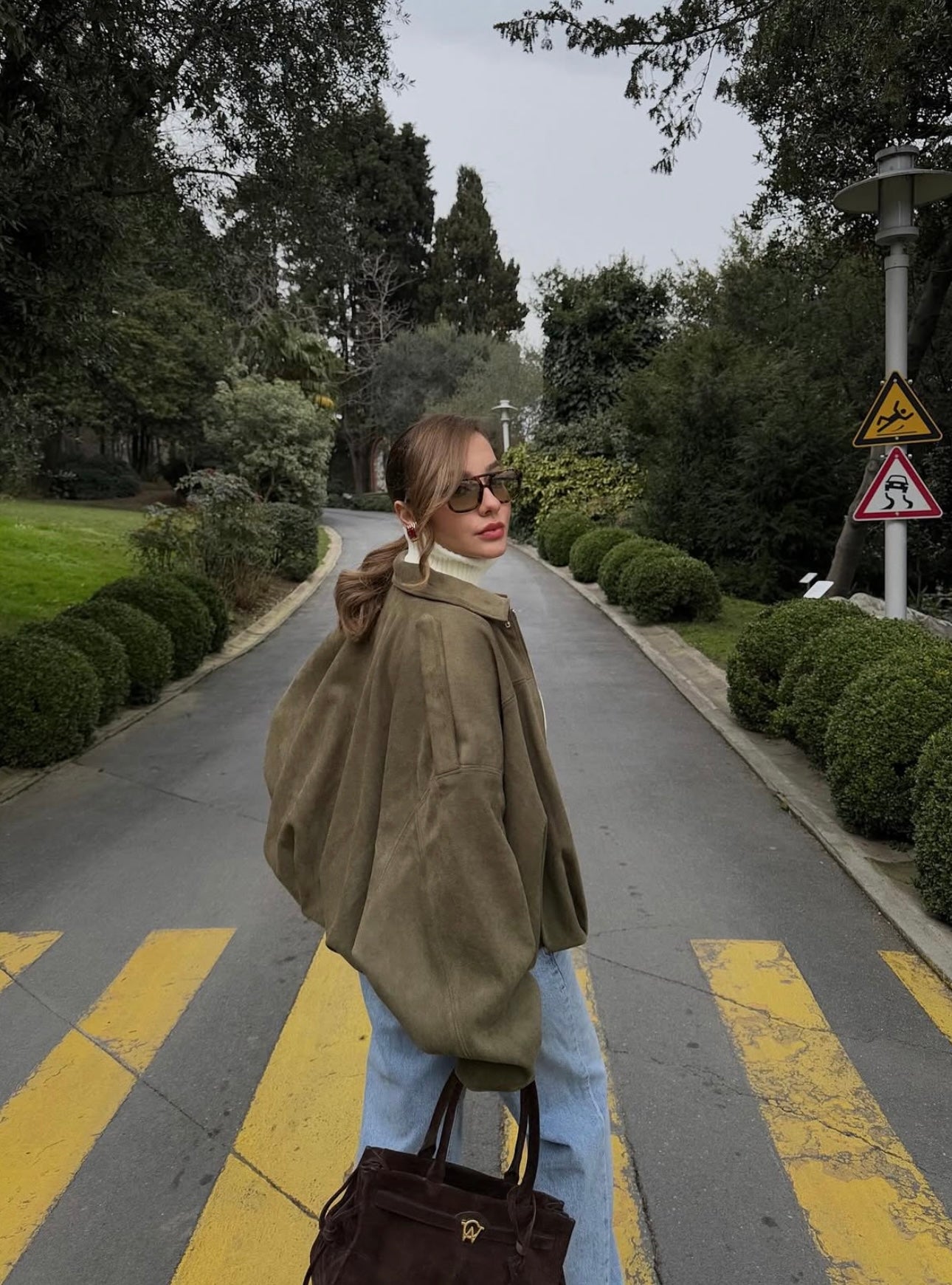 ZA Oversized Wildlederjacke