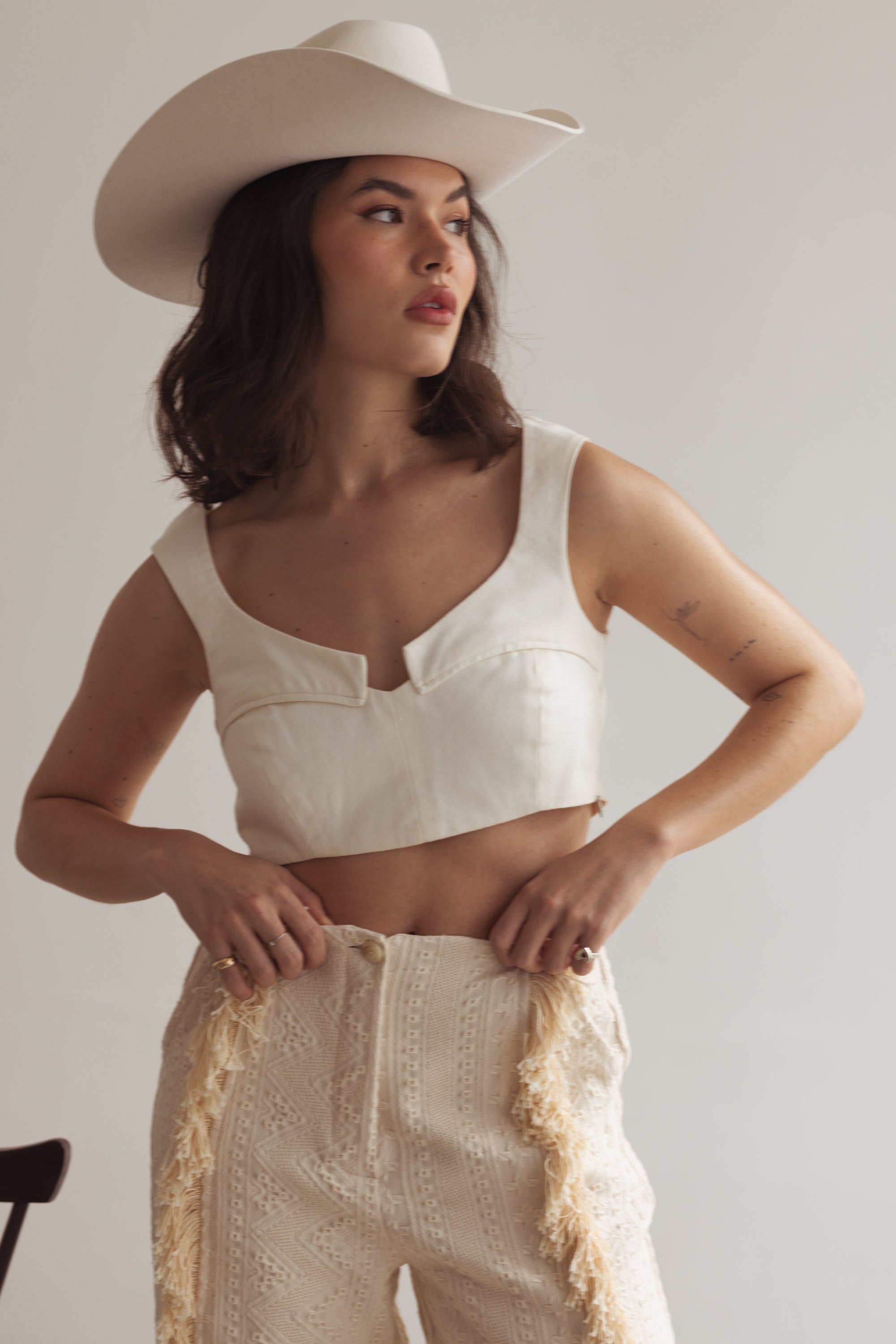 Bellachicha Crop Top – ELFENBEIN