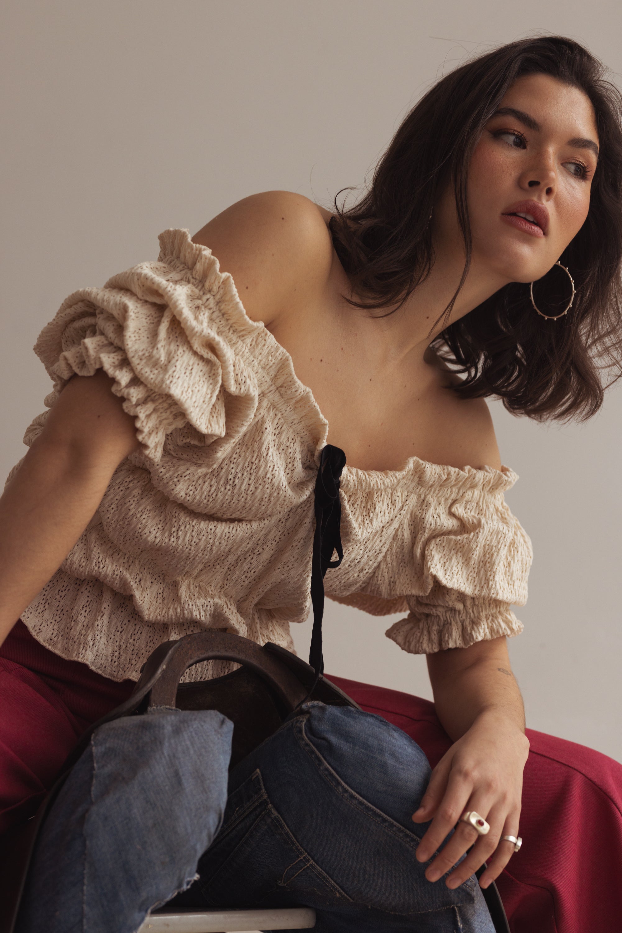 Bellachicha-Bluse - ELFENBEIN