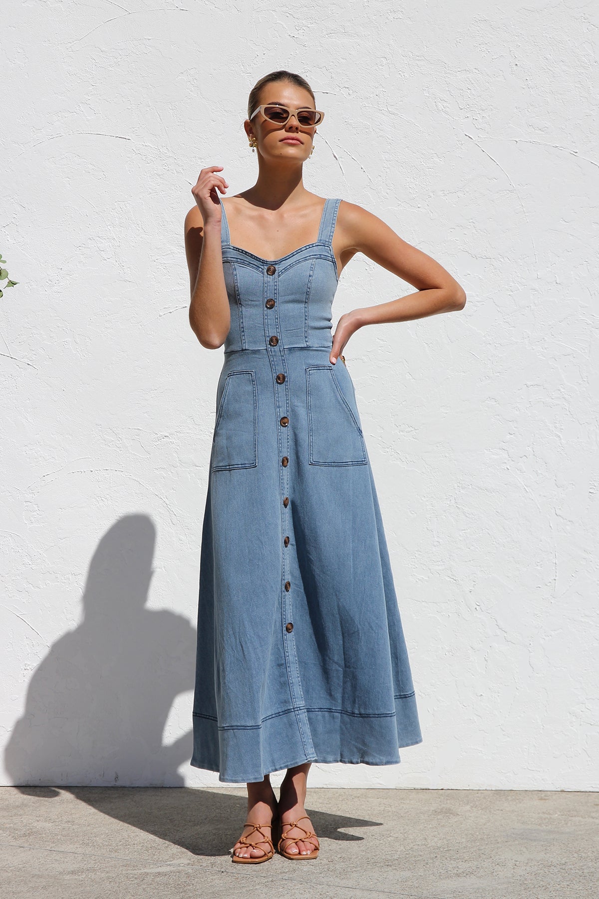 Danielle Kleid BLAUER DENIM