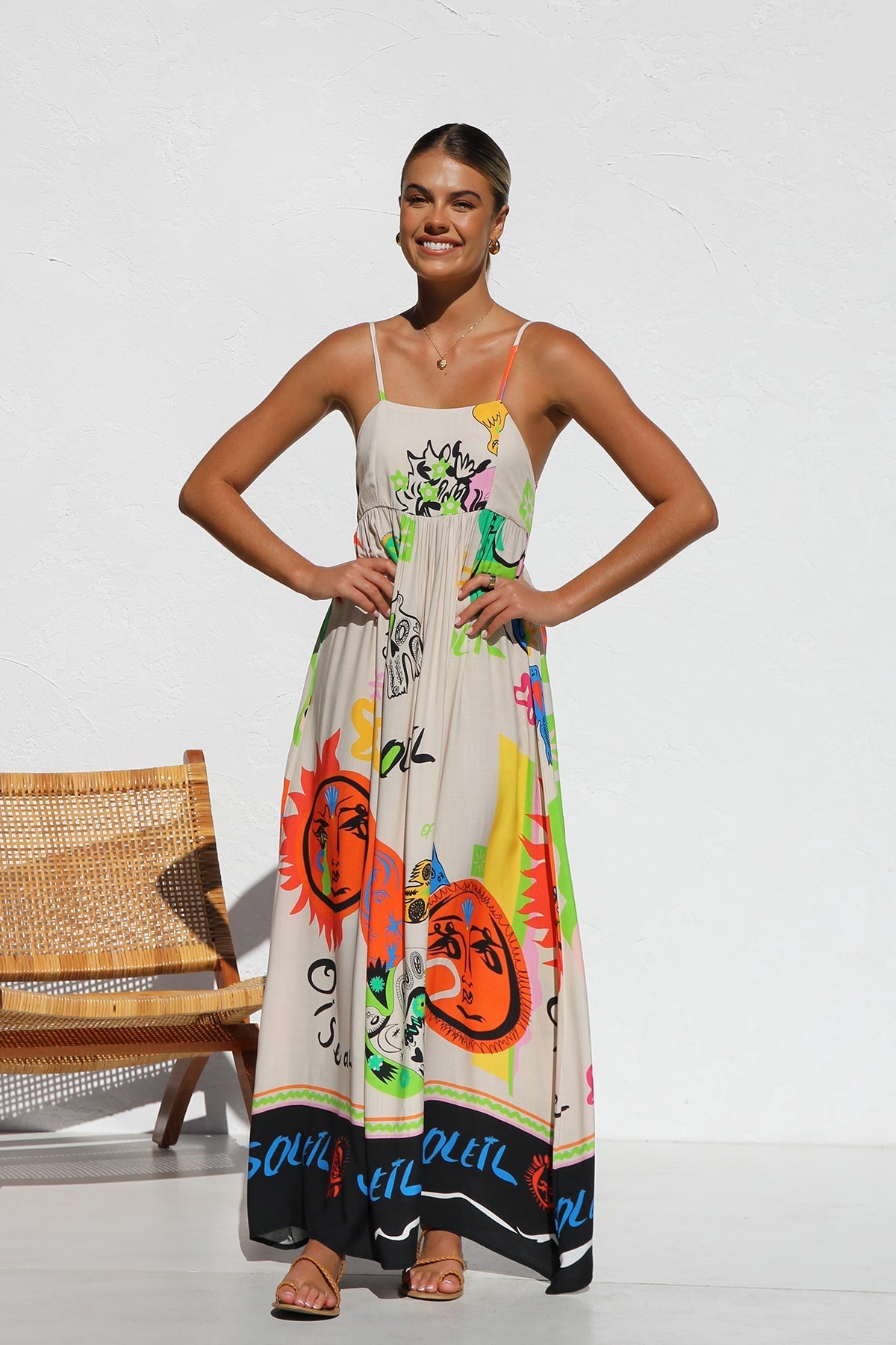 Dasha Kleid ORANGE MULTI