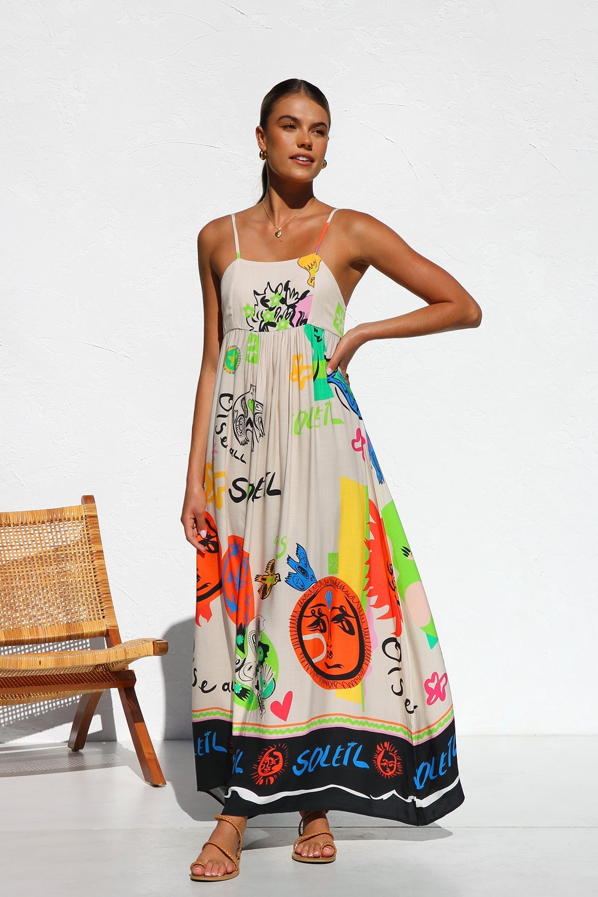 Dasha Kleid ORANGE MULTI