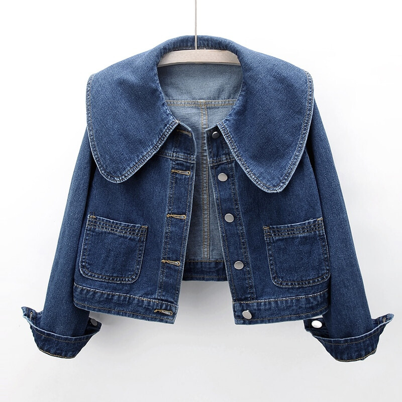 Julia | Veste courte en jean coréenne pour femme