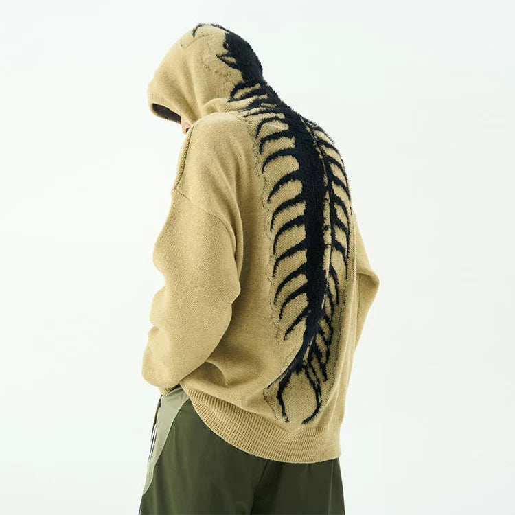 Krabi – Sweat à capuche mille-pattes tricoté