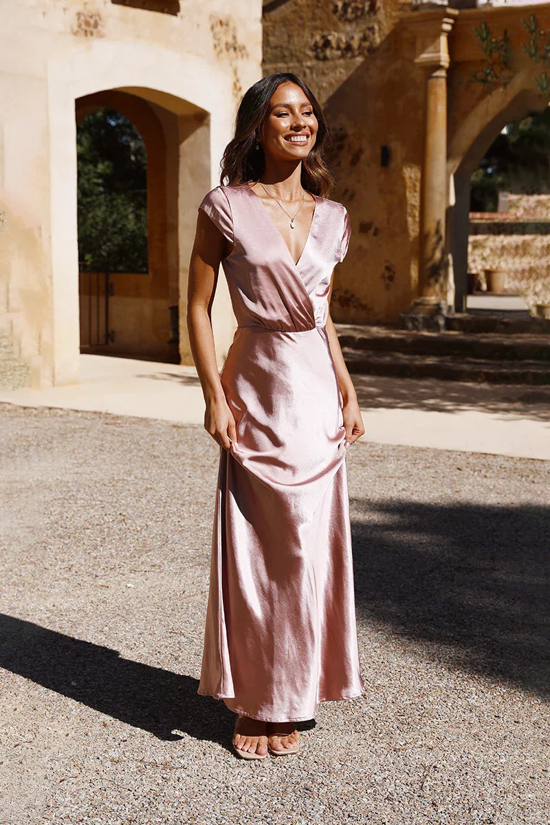 Selma Maxikleid - Altrosa
