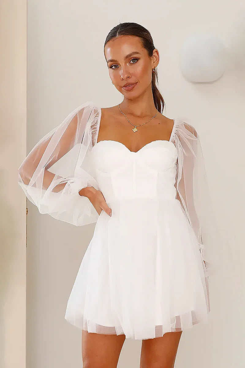 Olivia Minikleid - Weiß