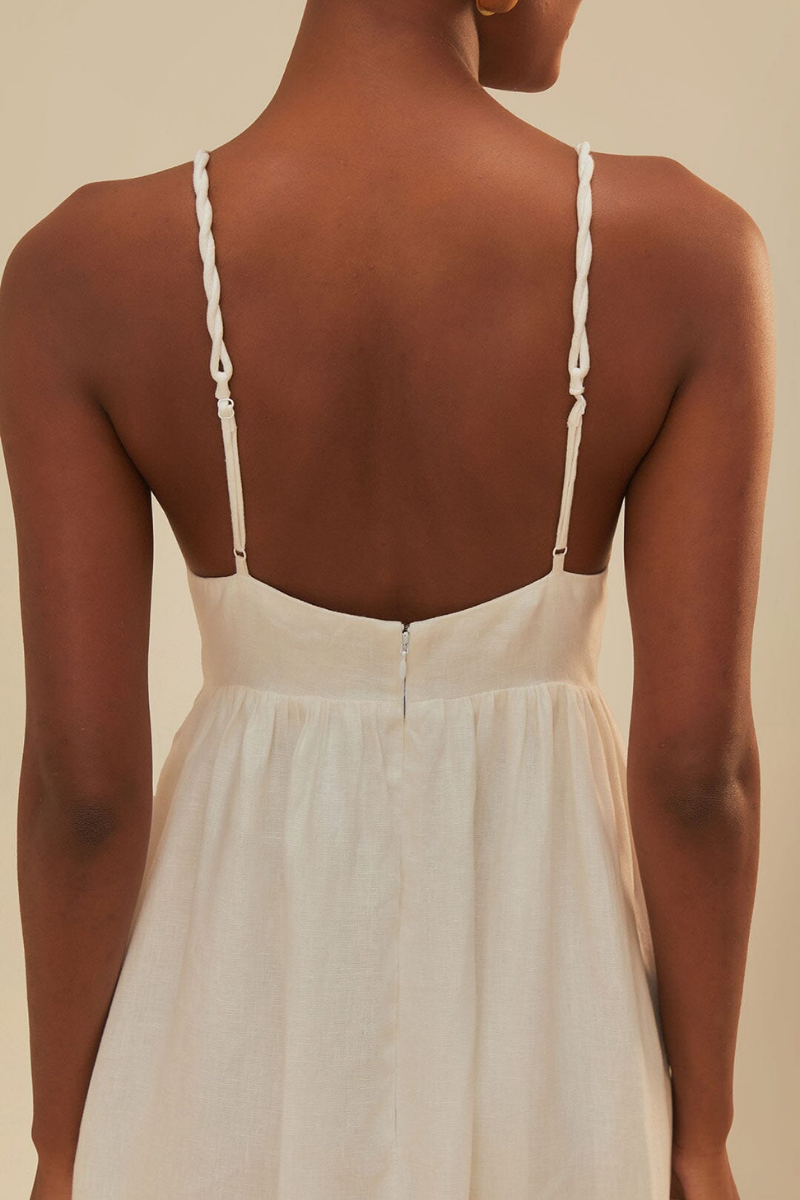 Laura Spaghetti-Maxikleid mit Kokosnussbaummuster