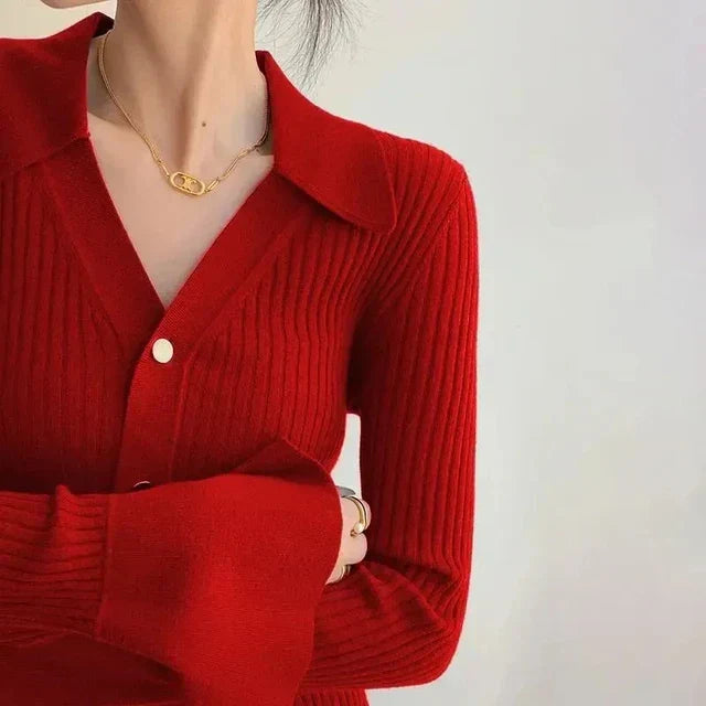 Koreanische Luxus-Strickjacke für Damen