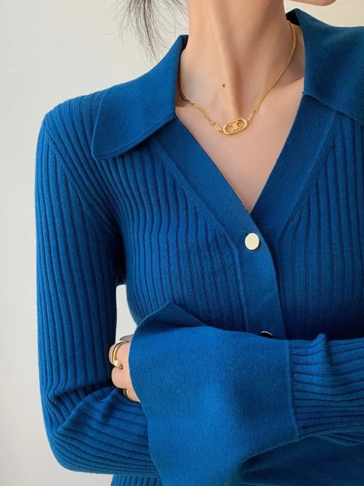 Koreanische Luxus-Strickjacke für Damen