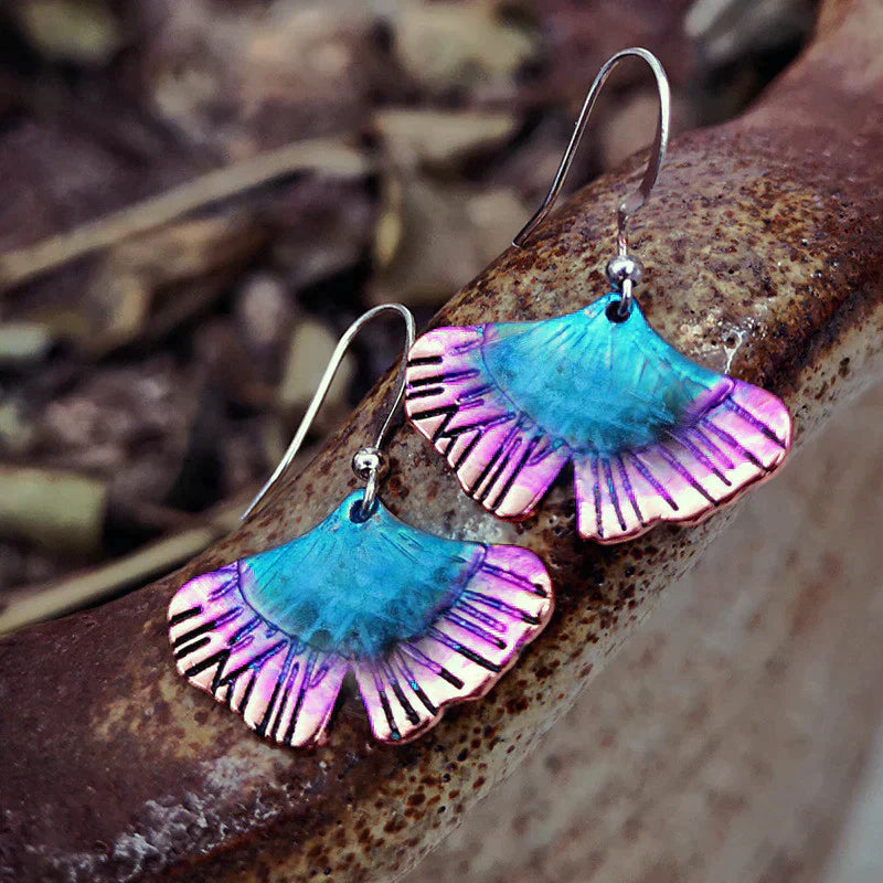 Boucles d'oreilles bohèmes avec papillon bleu en argent sterling