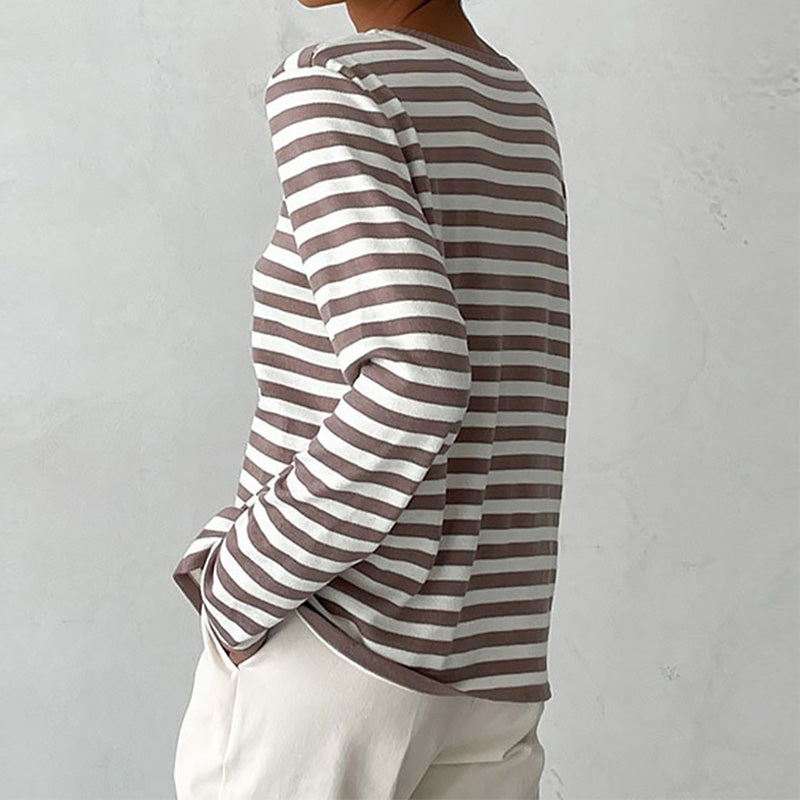 Bellachicha - Modisches Streifenshirt - Damen Elegantes Gestreiftes Hemd