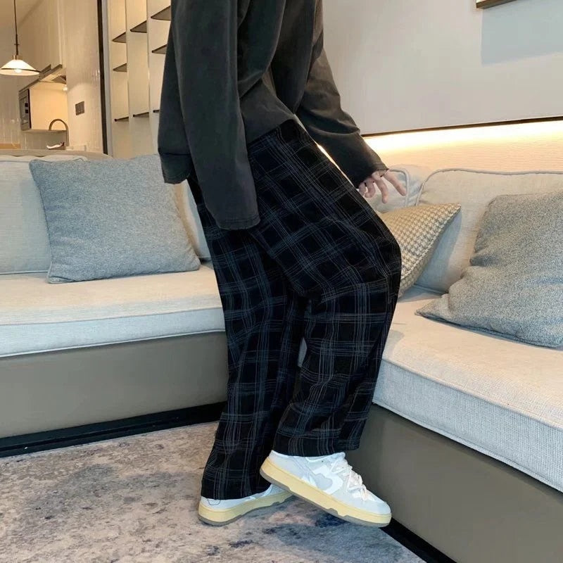 Colbert - Pantalon baggy à carreaux en velours côtelé
