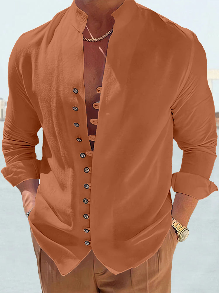 Vogue - Chemise en coton-lin fraîche et tendance