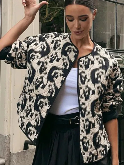 Veste à imprimé floral vintage