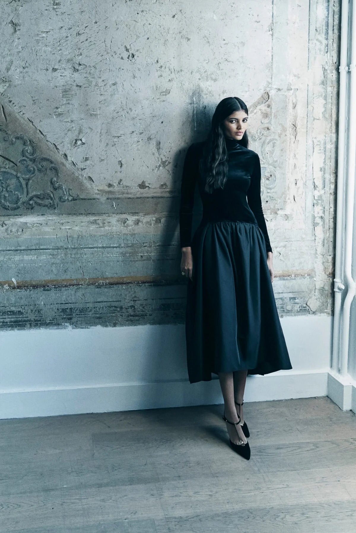 Robe midi à manches longues Florienne