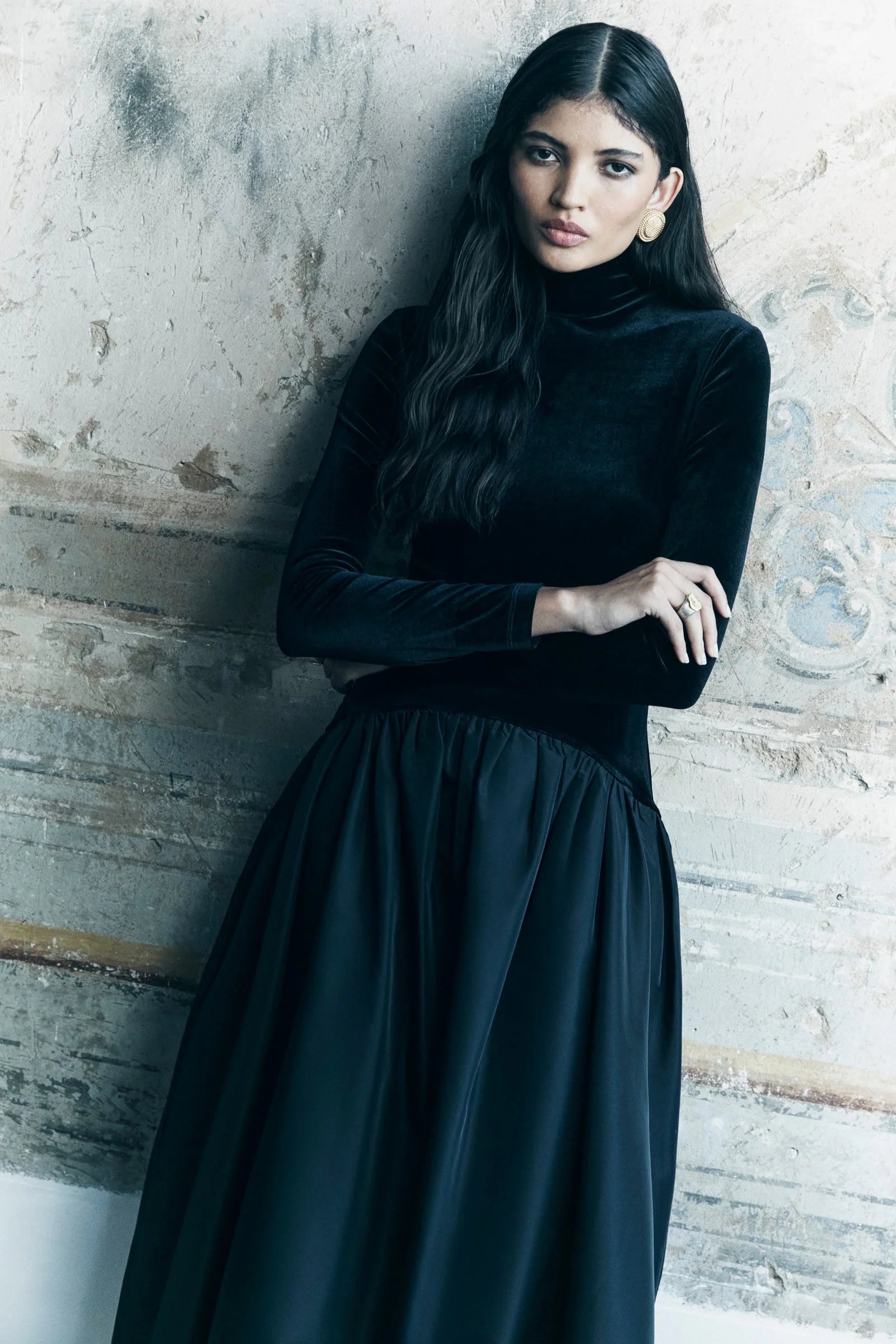 Robe midi à manches longues Florienne